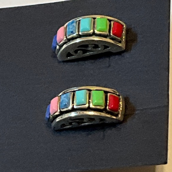 Silpada Sterling Silver Multicolor Stone Post/Stud Earrings - Picture 1 of 4